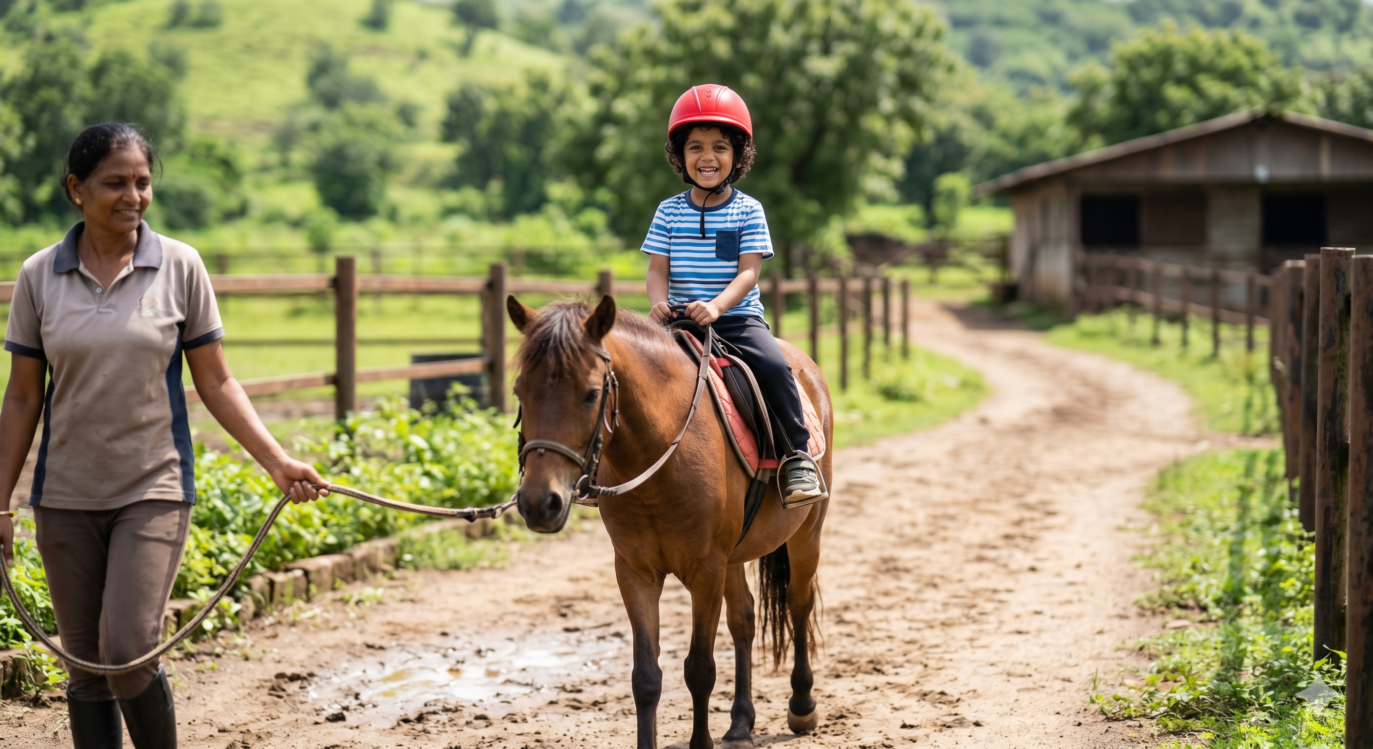 Horse Riding Track at Grow Kids School